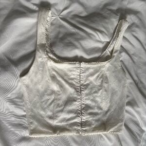 PRINCESS POLLY WHITE MESH CORSET TOP